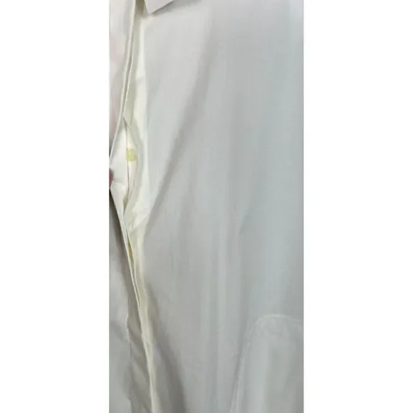 Ann Taylor Loft Tunic Top Long Sleeve Button Up Pockets White Size Medium - Picture 3 of 8